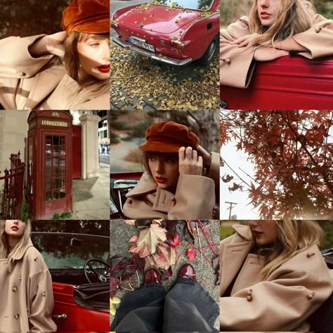 Red Moodboard, Debut Theme, Red Taylor Swift, Fall Collage, Album Aesthetic, Adopt Idea, Estilo Taylor Swift, Aesthetic Autumn, Red Fall