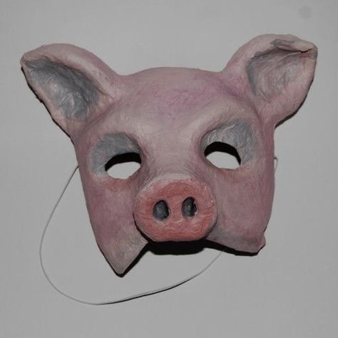 Batman Redesign, Pig Halloween, Pig Mask, Pig Costumes, Pig Face, Mask Aesthetic, Dollar Store Halloween, 7 Deadly Sins, Animal Masks