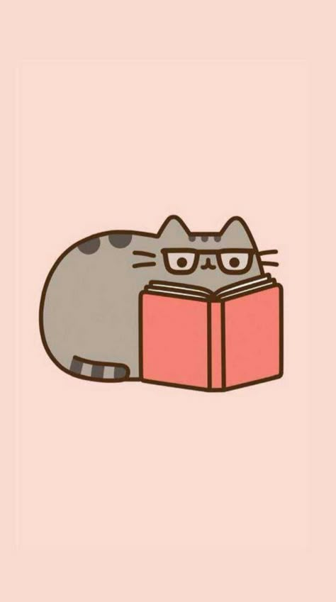 Pusheen Book, Cat App, Pusheen Cute, Cute Funny Cartoons, Pusheen Cat, Cat Reading, Chibi Characters, Cute Little Drawings, Fat Cats