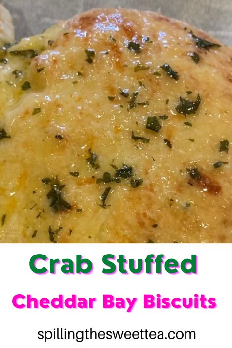 Cheddar Bay Stuffed Biscuits, Crab Stuffed Cheddar Biscuits, Cheddar Bay Shrimp, Cheddar Bay Biscuit Casserole, Crab Stuffed Cheddar Bay Biscuits, Stuffed Cheddar Bay Biscuits, Maryland Recipes, Baked Catfish Recipes, Heavy Appetizers