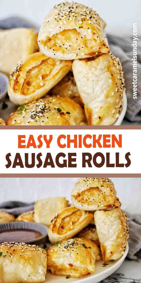 Minced Beef Sausage Rolls, Chicken Sausage Rolls Recipes, Thai Chicken Sausage Rolls, Homemade Chicken Sausage, Mini Sausage Rolls Puff Pastries, Healthy Sausage Rolls, Kmart Sausage Roll Maker Recipes, Australian Sausage Rolls Puff Pastries, Onion Dishes