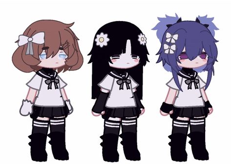 Gacha Uniform Ideas School, Gacha Club School Uniform Ideas, Gacha School Uniform, Simple Outfit Ideas For School, Outfit Ideas For School Summer, Gachalife Oc, Outfit Ideas For School Casual, Outfit Ideas School, School Jeans