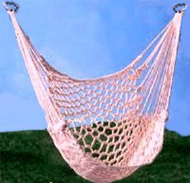 Hammock Chair - This Hammock Chair is easy to make, but time consuming, since it’s large.  It’s a Macrame project that is suitable for beginners, though, since it is not complex.  This hanging chair features a deep design that a person can nestle in, to enjoy the outdoors in comfort. Macrame Hammock Chair Pattern, Bamboo Projects, Diy Hammock Chair, Macrame Hammock Chair, Macrame Chairs, Macrame Hammock, Diy Hammock, Hanging Chairs, Free Macrame Patterns