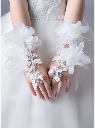 JJsHouse Wrist Length Glove Lace Crystal Flower Flower Girl. #JJsHouse #WristLengthGlove #Lace #Crystal #Flower #FlowerGirl Nonbinary Wedding, Gloves Ideas, Fancy Gloves, Applique Flower, Elegant Gloves, Flower Girl Accessories, Girls Gloves, Gloves Fashion, Gloves Design