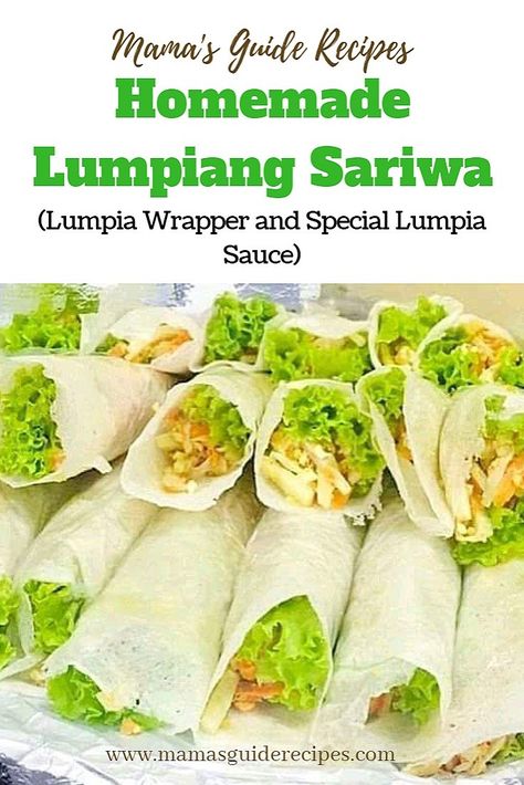 Togue Recipe, Lumpia Sauce Recipe, Lumpia Sauce, Fresh Lumpia Recipe, Lumpia Wrapper Recipe, Homemade Lumpia, Fresh Lumpia, Lumpiang Sariwa, Lumpia Wrapper