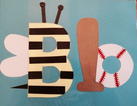 B is for Bee & Bat/Baseball B Is For Bee Craft, B Is For, B Is For Craft, B Is For Bee, Aa Letter, B Craft, Bat Baseball, Alphabet Crafts Preschool, Abc Crafts