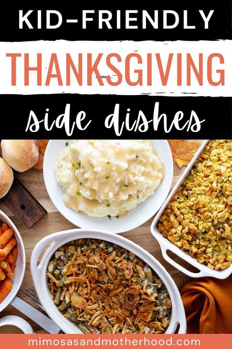 Thanksgiving can be full of so much fun and good food, but can also be overwhelming for kids. Want to help make your Thanksgiving as stress-free as possible? Read on for some easy kid-friendly Thanksgiving side dishes that are sure to please even the pickiest of eaters! #thanksgivingfood #thanksgivingrecipes Dairy Free Gravy, Dairy Free Thanksgiving Recipes, Roast Turkey Gravy, Classic Thanksgiving Menu, Kid Friendly Thanksgiving, Dairy Free Thanksgiving, Healthy Thanksgiving Recipes, Healthy Thanksgiving, Thanksgiving Dishes