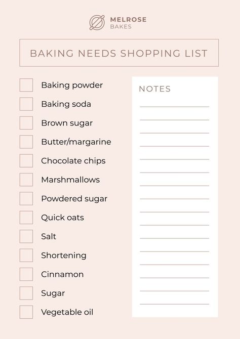 Minimalist Melrose Bakes Shopping Checklist Baking Checklist, Wedding Dj Checklist, Bakery Logos, Shopping Checklist, Gourmet Bakery, Vintage Halloween Party, Templates Edit, Party Checklist, Bakery Branding