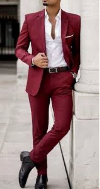 Prom Dresses For Men, Burgundy Suit Men, Dark Red Suit, Maroon Suit, Prom For Guys, Semi Formal Attire, Burgundy Suit, Men With Street Style, Party Suits