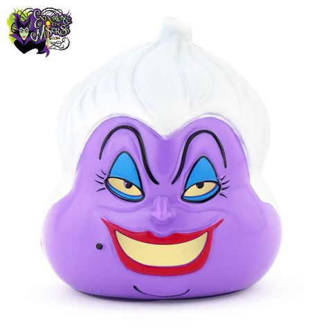 Ursula mini light-up pumpkin Halloween decoration, inspired by her appearance in Walt Disney’s The Little Mermaid animated film (1989), featuring a molded hollow purple plastic head with imprinted details and hand-painted accents. Illuminates with LEDs powered by AG13 batteries (included). Ursula Pumpkin, Maleficent Disney Villains, Hollow Purple, Maleficent Disney, Halloween Diy Outdoor, Light Up Pumpkins, Disney Pop, Pumpkin Halloween Decorations, Disney Aladdin