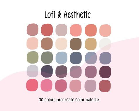 Color Palette For Coloring, Color Palette For Drawing, Aesthetic Pallete Color, Color Palette Kawaii, Kawaii Palette, Notes Color Palette, Color Pallets Aesthetic, Kawaii Color Palette, Kids Color Palette