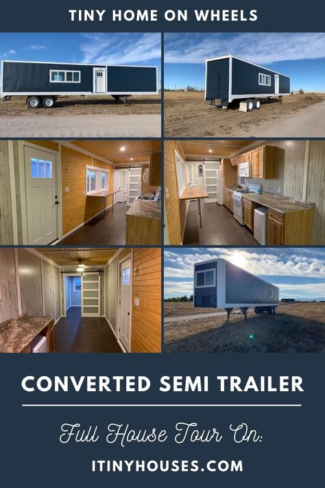 1 Bedroom Trailer Home, Semi Truck Trailer Tiny House, Semi Trailer Conversion, Semi Trailer Tiny House, Tiny Home Trailer, Trailer Houses, Tiny House Trailer Plans, Container House Price, Trailer House