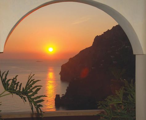 evening view--Positano, Amalfi Coast, Italy. bottle of wine, Italian Bread, Cheese and Prosciutti Costa Amalfi, Italian Sunset, Mediterranean Vacation, Home In Italy, Italy Coast, Italy Beach, Mediterranean Aesthetic, Evening View, Italy Beaches