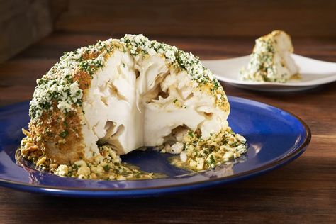 Whole Roasted Cauliflower with Feta and Greek Honey Whole Roasted Cauliflower With Feta And Greek Honey, Diana Kochilas Recipes, Whole Roasted Cauliflower With Feta, Roasted Cauliflower With Feta, Diane Kochilas, Greek Vegetables, Longevity Recipes, Roasted Cauliflower Recipes, Cauliflower Dishes