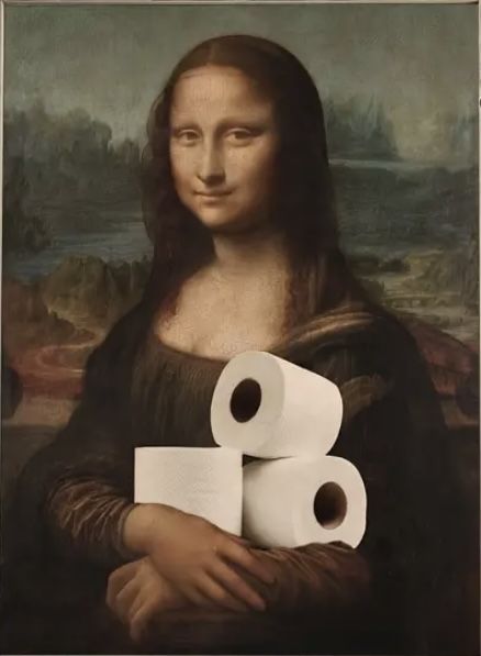 Toilet Pictures, Mona Lisa Parody, Funny Bathroom Art, Wall Art Decor Prints, Funny Bathroom, Wall Decor Pictures, Bathroom Humor, Painting Bathroom, Bathroom Art