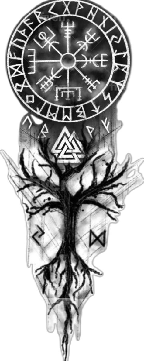 Viking Compass Tattoo, Norse Mythology Tattoo, 42 Tattoo, Viking Tattoo Sleeve, Vikings Tattoo, Abstract Tattoo Designs, Ancient Tattoo, Irish Tattoos, Norse Tattoo