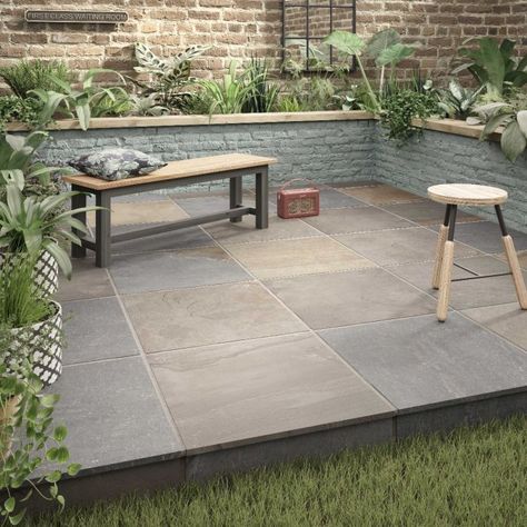 Rustic Outdoor Spaces, Outdoor Tile Patio, Terrace Tiles, Outdoor Porcelain Tile, Easy Patio, Garden Tiles, Garden Paving, Back Garden Design, Patio Tiles