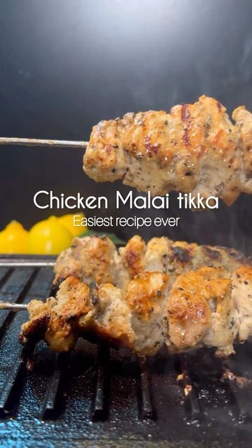 Shadiya ~Recipe developer on Instagram: "Malai chicken tikka ! Here’s my version of the malai tikka & simply the best & easiest chicken tikka recipe.. it’s super juicy, creamy & packed with flavours. It has very simply & staple ingredients, so it can even be made by beginner in cooking.. Don’t forget to LIKE, SAVE, SHARE the reel and FOLLOW @shadi_faleel for more easy recipes. 750g Boneless chicken cubes 1 tbsp Black pepper 1 tbsp Cumin powder 1 tbsp Ginger & garlic paste 1/3 cup Double Chicken Tikka Recipe, Malai Tikka, Chicken Cubes, Malai Chicken, Tandoori Recipes, Chicken Starter Recipes, Afghan Food Recipes, Gulab Jamun Recipe, Desi Khana