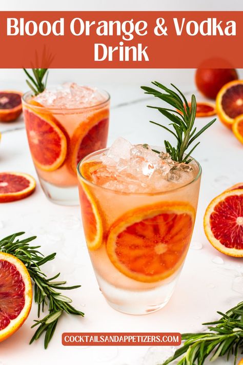 This simple Blood orange vodka cocktail is light and delicious. This boozy blood orange drink is great for Christmas party drinks, spring cocktails, summer party drinks and anytime you want a vodka mixed drink. A favorite blood oranges recipe that is so easy to make by the glass or pitcher for a big batch cocktail for a crowd! Red Vodka Cocktails, Vodka Batch Cocktails, Vodka Cocktails For A Crowd, Simple Vodka Cocktails, Blood Orange Drink, Summer Party Drinks, Cocktail For A Crowd, Oranges Recipe, Christmas Vodka