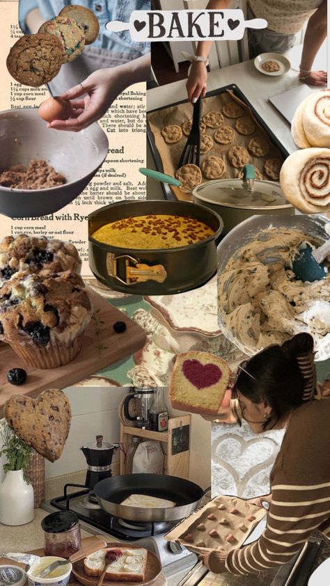 baking 50s Baking Aesthetic, Baking Aesthetic Collage, Cooking Baking Aesthetic, Baking As A Hobby, Baking Set Up Aesthetic, People Baking Aesthetic, Baking Hobby Aesthetic, Vision Board Baking, At Home Bakery Aesthetic