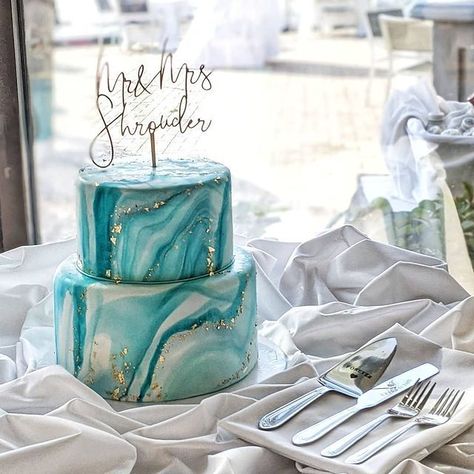 Aqua Cake Ideas, Purple And Aqua Cake, Teal Marble Cake, Turquoise Wedding Cake Ideas, Aqua Cakes Birthday, Aqua Birthday Cake, Turquoise Cake Birthday, Turquoise Cake Ideas, Teal Cake Ideas