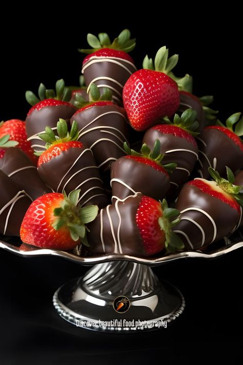 Indulge in sweet chocolate-coated strawberries, a decadent and luscious dessert bursting with fruity indulgence. Perfect for a romantic treat or a delicious snack. #ChocolateDippedStrawberries #FruityIndulgence #DecadentDessert #RomanticTreat #DeliciousSnack Romantic Snacks, Coated Strawberries, Chocolate Coated Strawberries, Romantic Treats, Ham Pasta, Rose Chocolate, Chocolate Dipped Strawberries, Chocolate Craving, Sweet Chocolate