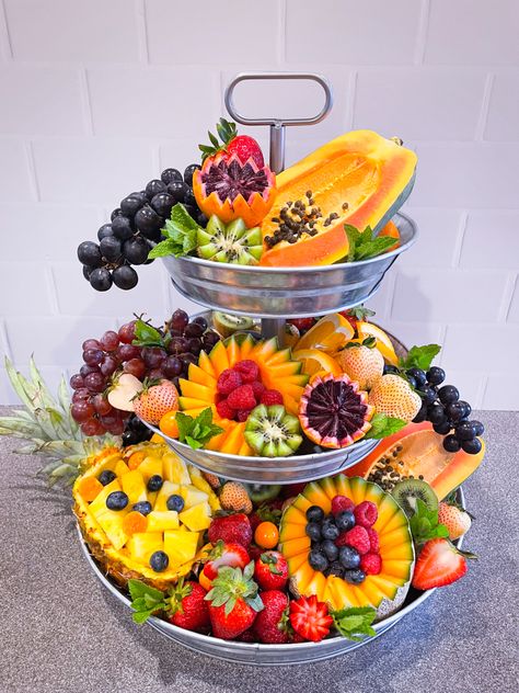 Fruit kabobs display