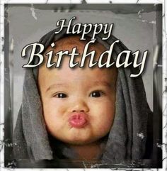 Kissy Baby Happy Birthday Image #happybirthdayforhim Baby Birthday Quotes, Funny Happy Birthday Images, Funny Happy Birthday Pictures, Funny Wishes, Funny Happy Birthday Wishes, Birthday Wishes Greetings, Happy Birthday Wishes Quotes, Happy Birthday Wishes Cards, Birthday Wishes Funny