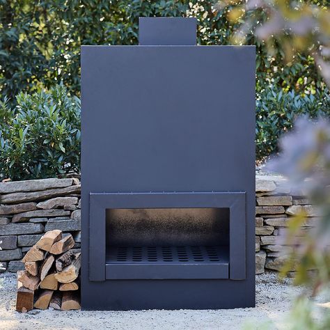 Steel Outdoor Fireplace, Metal Outdoor Fireplace, Contemporary Outdoor Fireplaces, Deck Extension, Modern Outdoor Fireplace, Wood Decks, Outdoor Wood Burning Fireplace, Outdoor Fireplace Kits, Deck Fireplace