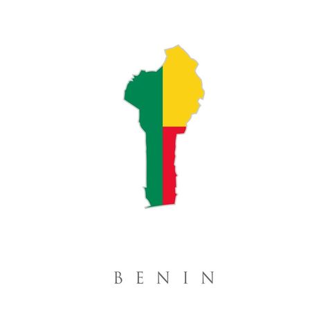 Vector map of Benin with flag. Isolated, white background. Benin Map Flag. Map of Benin with the Beninese national flag isolated on white background. Vector illustration Benin Flag, Country Flags Icons, Flag Icon, Vector Map, Map Vector, National Flag, Country Flags, Vector Art, White Background