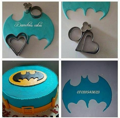 Kue Fondant, Batman Cake, Heart Cookie, Superhero Cake, Fondant Cake Toppers, Cake Decorating Videos, Decorator Icing, Fondant Toppers, Cake Icing