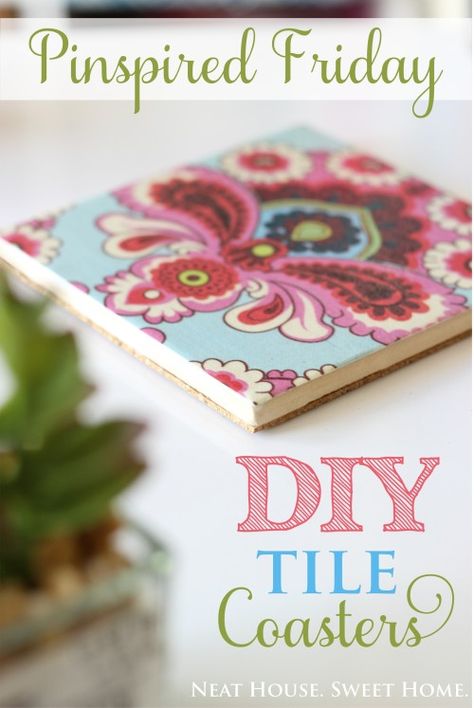 DIY Tile Coasters: easy, fast and fun to make!. An inexpensive project, without looking cheap. I made 6 in an hour. They make the perfect handmade gift! Diy Tile Coasters, How To Make Tiles, Scrapbook Paper Projects, Ceramic Tile Crafts, Coasters Tile, Diy Coasters Tile, Coasters Diy, Coaster Ideas, Coaster Crafts