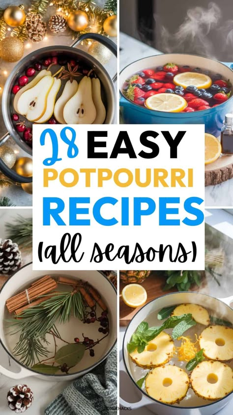 28 Amazing Simmering Pot Recipes So Your House Smells Good (Christmas + Every Season of the Year) On The Stove Potpourri, Seasonal Simmer Pot Recipes, Spring Stovetop Simmer, Spring Simmering Potpourri, Making Simmer Pot Bags, Fruit Simmer Pot, Sick Simmer Pot, New Years Simmer Pot Recipes, Simmer Pots To Make House Smell Good