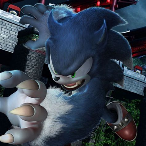 Sonic The Werehog Icon, Werehog Sonic Pfp, Sonic Unleashed Pfp, Werewolf Sonic, Sonic Running, Werehog Sonic, Sonic The Werehog, Sonic Images, Sonic Icon