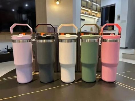 Water Bottles 30oz Cups Heat Preservation Stainless Steel 20oz Outdoor Large Capacity Tumblers Reusable Leakproof Flip Cup 1005 Stanley 30oz, Leopard Tumbler, Stainless Steel Thermos, Vacuum Cup, Reusable Water Bottles, Coffee Enthusiast, Vacuum Flask, Cup With Straw, Plastic Waste