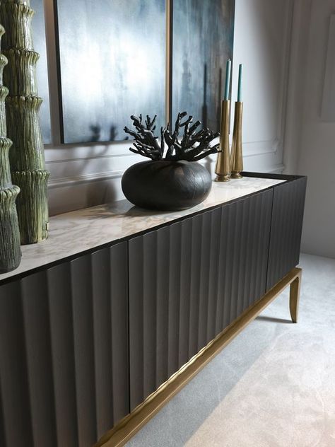 Luxury Console, Luxury Sideboard, Sideboard Modern, Dining Room Console, Console Table Design, Dining Room Buffet, Sideboard Designs, Modern Sideboard, Home Entrance Decor