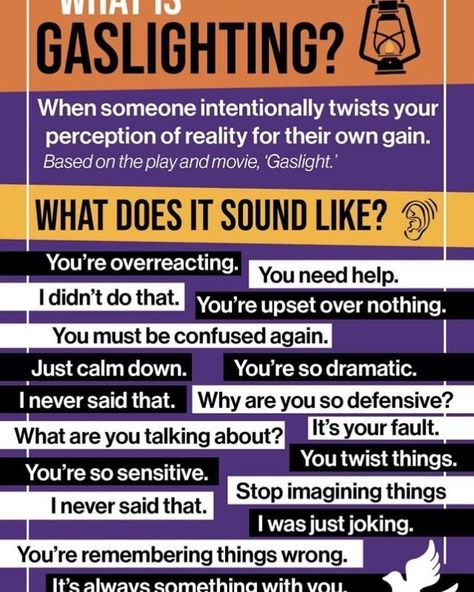 Instagram post by Amelia White • Oct 16, 2019 at 12:10pm UTC Perception Reality, What Is Gaslighting, What Is Fiction, Gaslighting Signs, Managing Emotions, Calm Down, Sounds Like, Relationship Tips, When Someone