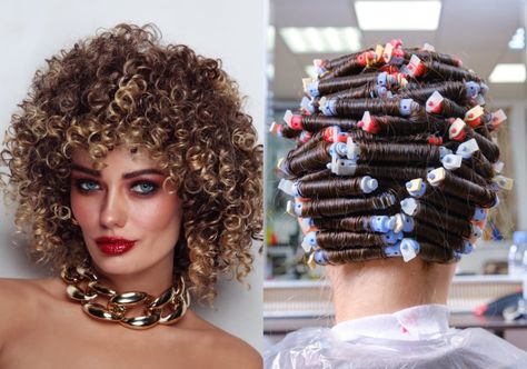 Tight Perm Vs. Loose Perm: Which One Is Better? – HairstyleCamp Perms For Shoulder Length Hair, Perm Results, Big Perm Curls, Loose Perms, How To Do A Spiral Perm At Home, Big Curl Perm, Home Perms Diy, Short Hair Perm Women, Spiral Perm Vs Regular Perm