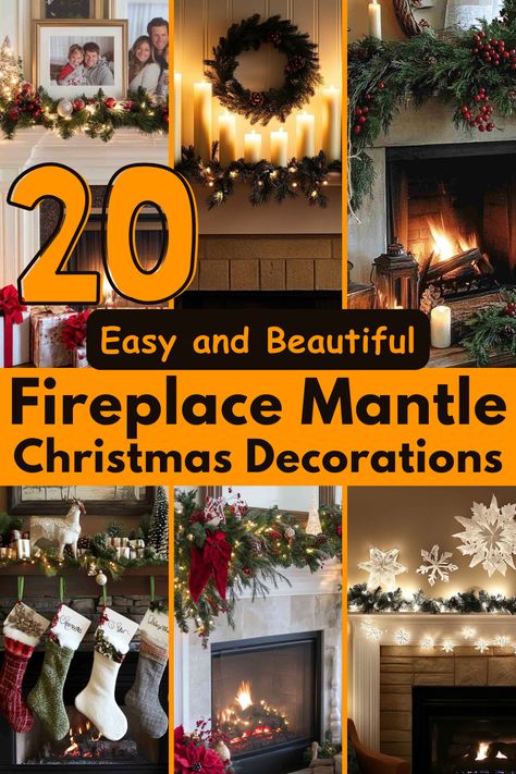 Looking for fresh holiday inspiration? These fireplace mantle Christmas ideas are perfect for adding warmth and charm to your home. Get ready to create a festive centerpiece that everyone will admire! #ChristmasDecor #FireplaceMantle #HolidayDecorating #FestiveHome #DIYChristmasDecor Mantle Decorating Ideas With Sconces, Fireplace Mantle Decor For Christmas, Decorate Mantle For Christmas, How To Decorate Fireplace Mantel, Christmas Decorations For Mantle, Xmas Mantel Ideas, Christmas Mantel Decorating Ideas Simple, Decorating Mantle, Fireplace Mantle Christmas