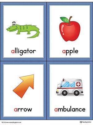 Letter A Words and Pictures Printable Cards: Alligator, Apple, Arrow, Ambulance (Color) Worksheet.The Letter A Words and Pictures Printable Cards can be used for flashcards, various games and/or help your student associate unfamiliar words with a picture. Colorful picture cards for alligator, apple, arrow, and ambulance. A Letter Picture, A For Words With Pictures, Letter A Words And Pictures, Vocabulary Cards With Pictures, A For Apple Worksheet, A And An Worksheets Kids, A Words For Preschool, Words With Letter A, Letter A Flashcards