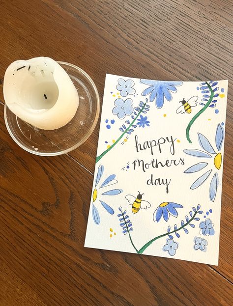 Mothers Day Handmade Cards Ideas, Mother’s Day Homemade Cards Drawing, Diy Card Mothers Day, Mothersday Homemade Cards, Mothered Day Card, Mother's Day Card Flowers, Mother's Day Card Draw, Happy Mother Day Card Ideas, Mother’s Day Card Watercolors