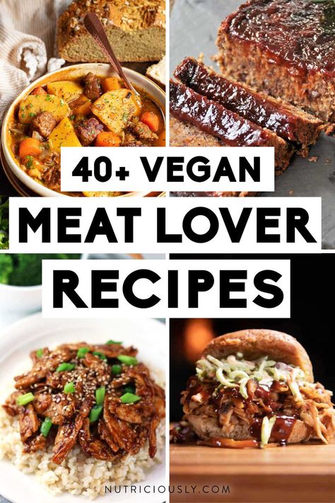 Vegan Meals For Meat Lovers, Carnitas Beef, Homemade Ribs, Best Vegan Meals, Recipes For Meat Lovers, Protein Entrees, Roast Tacos, Tacos Carnitas, Meatballs Homemade