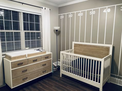 Football Nursery Baby Boy, Football Nursery Decor, Football Nursery, Baby 2024, Sports Nursery, Boy Rooms, Football Baby, Home Goals, Baby E