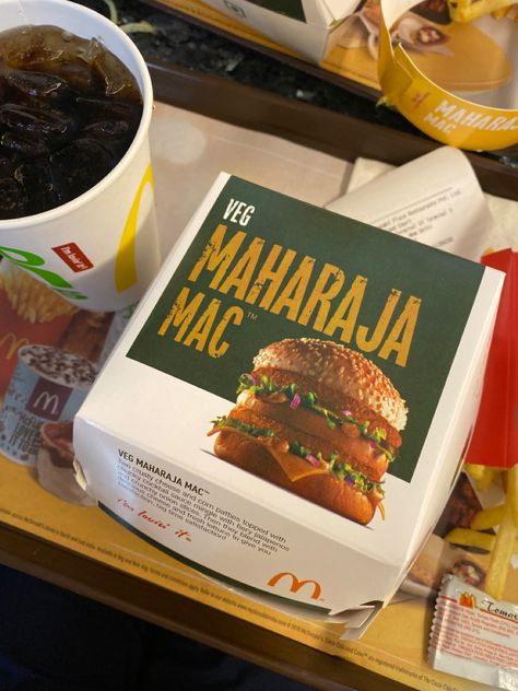 Macdonalds vegetarian burger Maharaja Mac I’m loving it coca-cola Corn Patties, Jalapeno Sauce, Vegetarian Burger, Luxury Lifestyle Dreams, Coca Cola, Mac, Sauce, India, Quick Saves