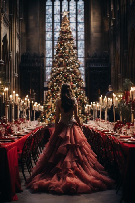 Christmas Wedding Reception, Hogwarts Great Hall, Boho Wedding Backdrop, Gothic Christmas, Summer Wedding Decorations, Winter Wedding Decorations, Great Hall, Winter Inspired, Summer Pool Party