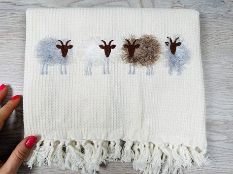 Mini Goat Little Fringed Goat SET of 2 types chenille fluffy goat farm animal machine embroidery designs small sizes 1.3, 1.5, 2 inches Fluffy Goat, Goat Embroidery, Mini Goats, Artsy Tattoos, Goat Farm, Ith Embroidery, Goat Farming, Simple Embroidery, Embroidery Software