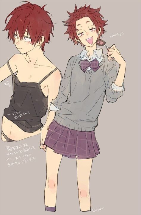 Shiratorizawa Genderbend, Haikyu Genderbend, Satori Tendou Fanart, Tendou Satori Fanart, Tendou Fanart, Fem Haikyuu, Ushijima X Tendou, Genderbend Anime, Haikyuu Genderbend