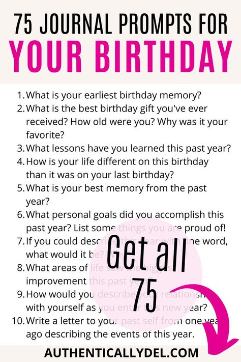 birthday journal prompts Birthday Journaling Prompts, Journal Prompts Birthday, Journal Prompts For Birthday, Birthday Reflection Journal Prompts, Birthday Reflection Questions, Journal For Birthday, Birthday Prompts, Journal Ideas Drawing, Birthday Journal Ideas