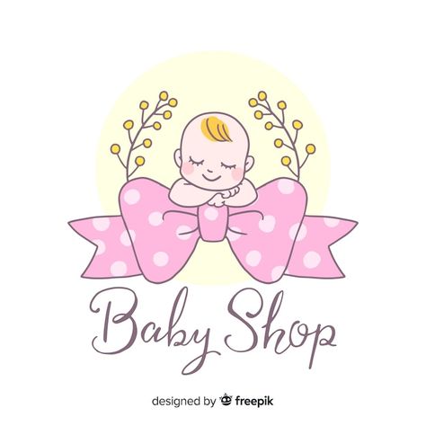 Baby Shop Logo, Baby Boutique Logo, Baby Logo Design, Boutique Logo Design, Desain Buklet, Free Logo Templates, Kids Logo Design, Clothing Brand Logos, Baby Logo