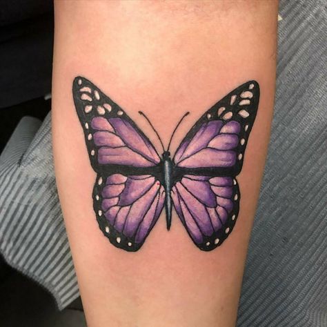 Purple Butterfly Tattoo Memorial, Butterfly Tattoo Purple, Tattoo Memorial, Purple Butterfly Tattoo, Tattoo Me, Purple Butterfly, All Tattoos, Butterfly Tattoo, Lotus Flower Tattoo